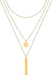 a little something® Venice Women's Layer Chain with 18 Carat Gold Plating (Gold & Rose Gold) Includes Sustainable Gift Packaging with FSC® Certificate