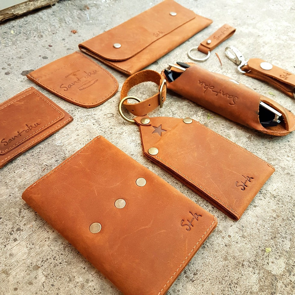 Diversidad de productos de cuero exclusivos, de cuero graso