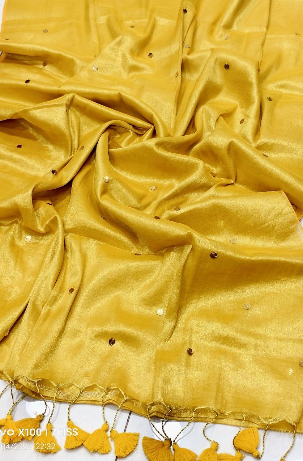 Thumbnail: Sequin Work Cotton Saree