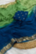 Dual Tone Georgette Saree