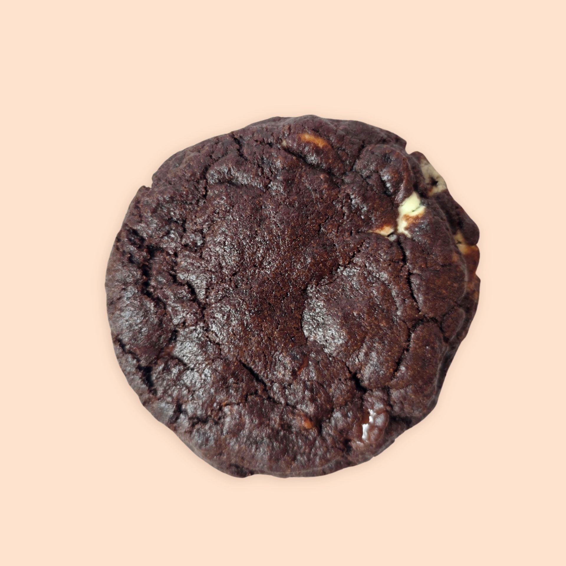 Chocolate cookie with white chocolate and milk chocolate chips