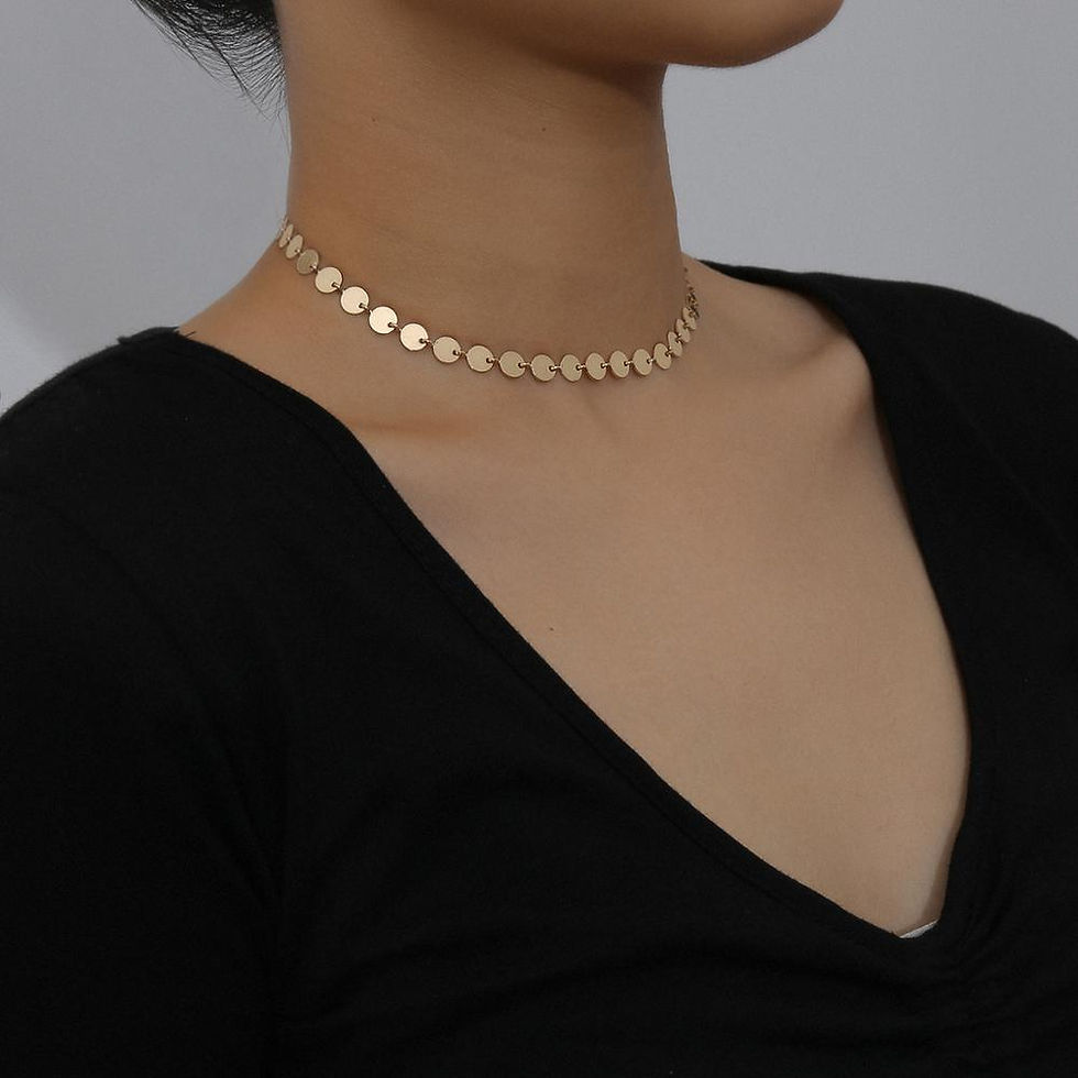 Thumbnail: Simple Fashion Sweet Romantic Gold Color Metal Clavicle Chain Necklace Ladies Co