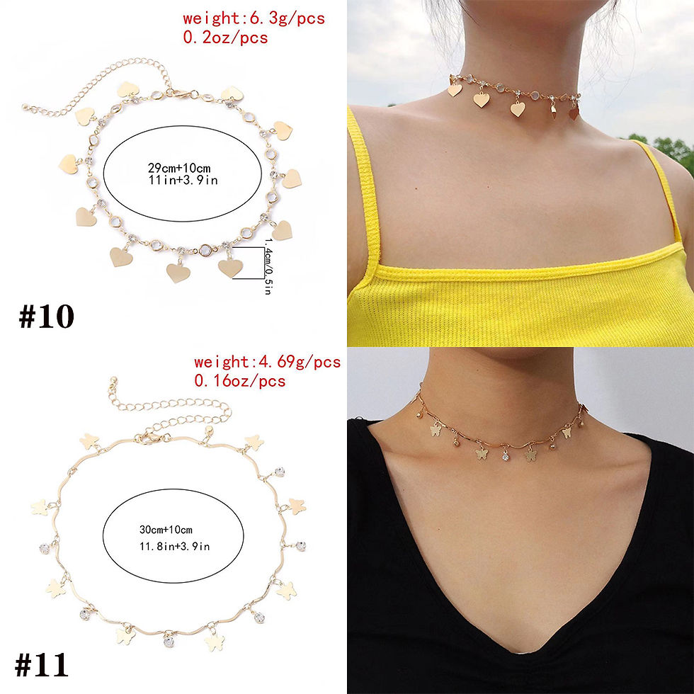 Thumbnail: Simple Fashion Sweet Romantic Gold Color Metal Clavicle Chain Necklace Ladies Co