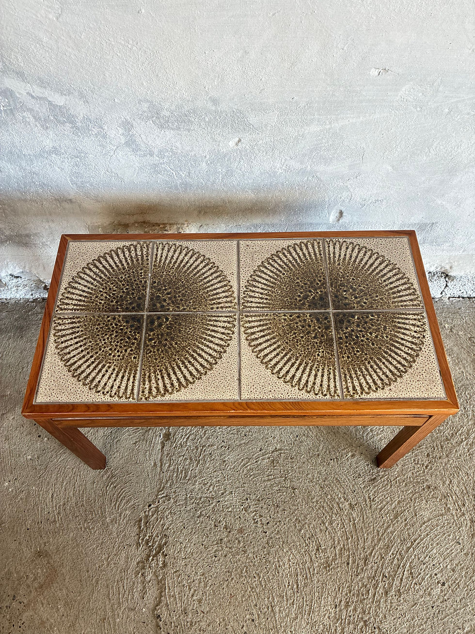 Thumbnail: Rosewood coffee table with tiles 85x45