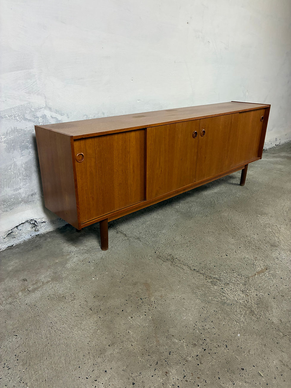 Thumbnail: Low teak sideboard 200x73x39