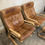 Miniaturebillede: Pair of Skyline easychairs with footstool. Made by Einar Hove 