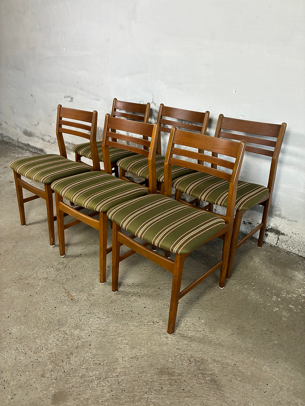 Thumbnail: Set of 6 teak and beech