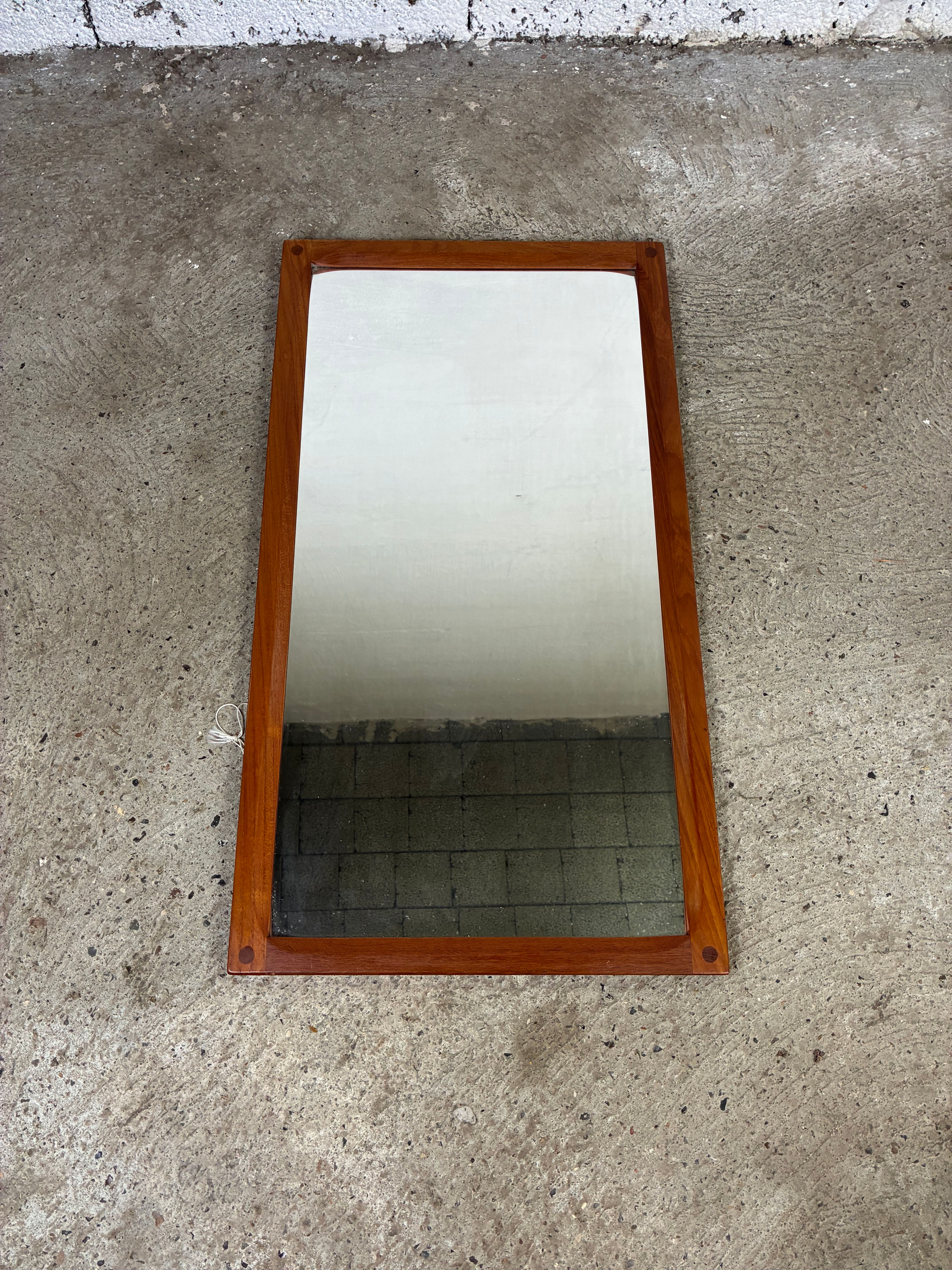 Teak mirror by Aksel Kjærsgaard 44x80