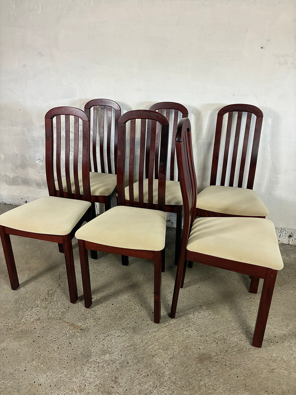 Miniaturebillede: Set of 6 mahogni chairs by Findahl