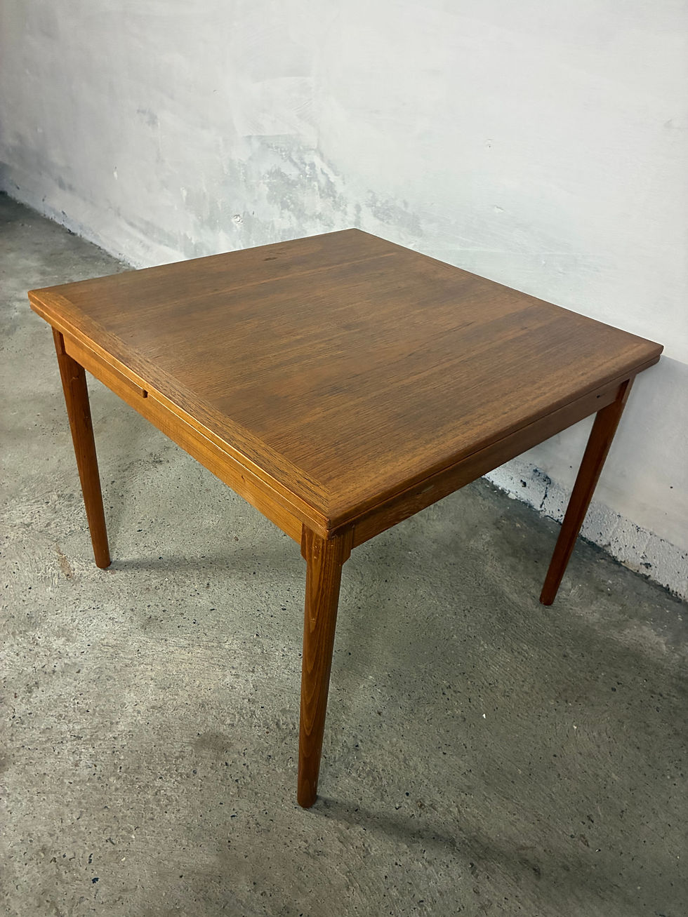 Thumbnail: Small teak table by Kai Winding for Slagelse møbelfabrik 90x90 + 2x44