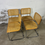 Miniaturebillede: Set of 4 cantilever chairs. Made in Italy 
