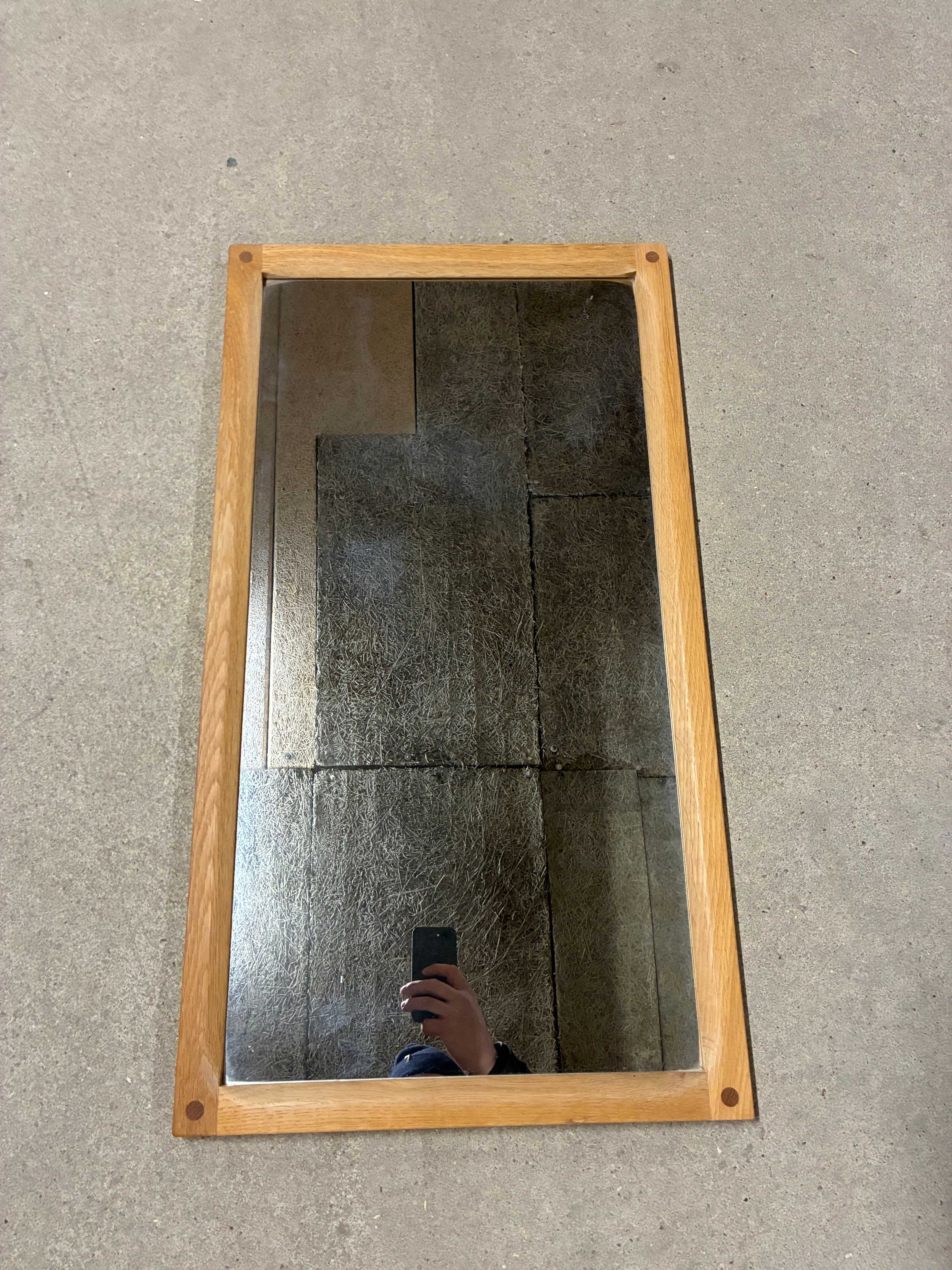 Oak mirror by Aksel kjaersgaard model 163.   80x44