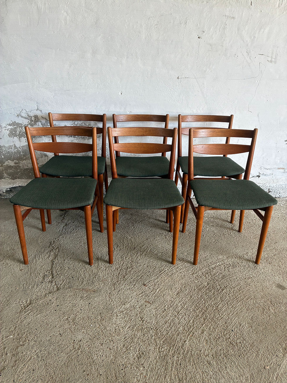 Thumbnail: Set of 6 teak chairs