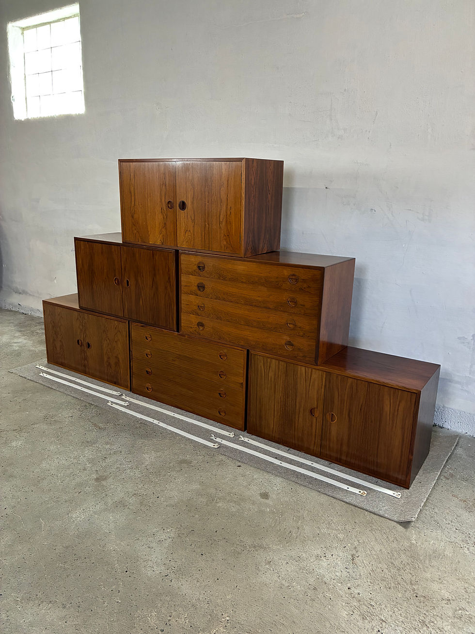 Thumbnail: Rosewood Wall mounted chest/sideboard set of 6. By HG Furniture 90x50x40