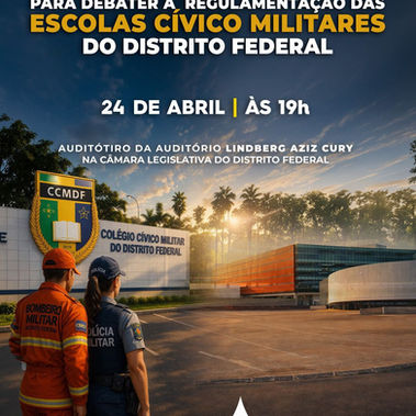 Manzoni promove audiência pública para debater regulamentação das Escolas Cívico-Militares no DF