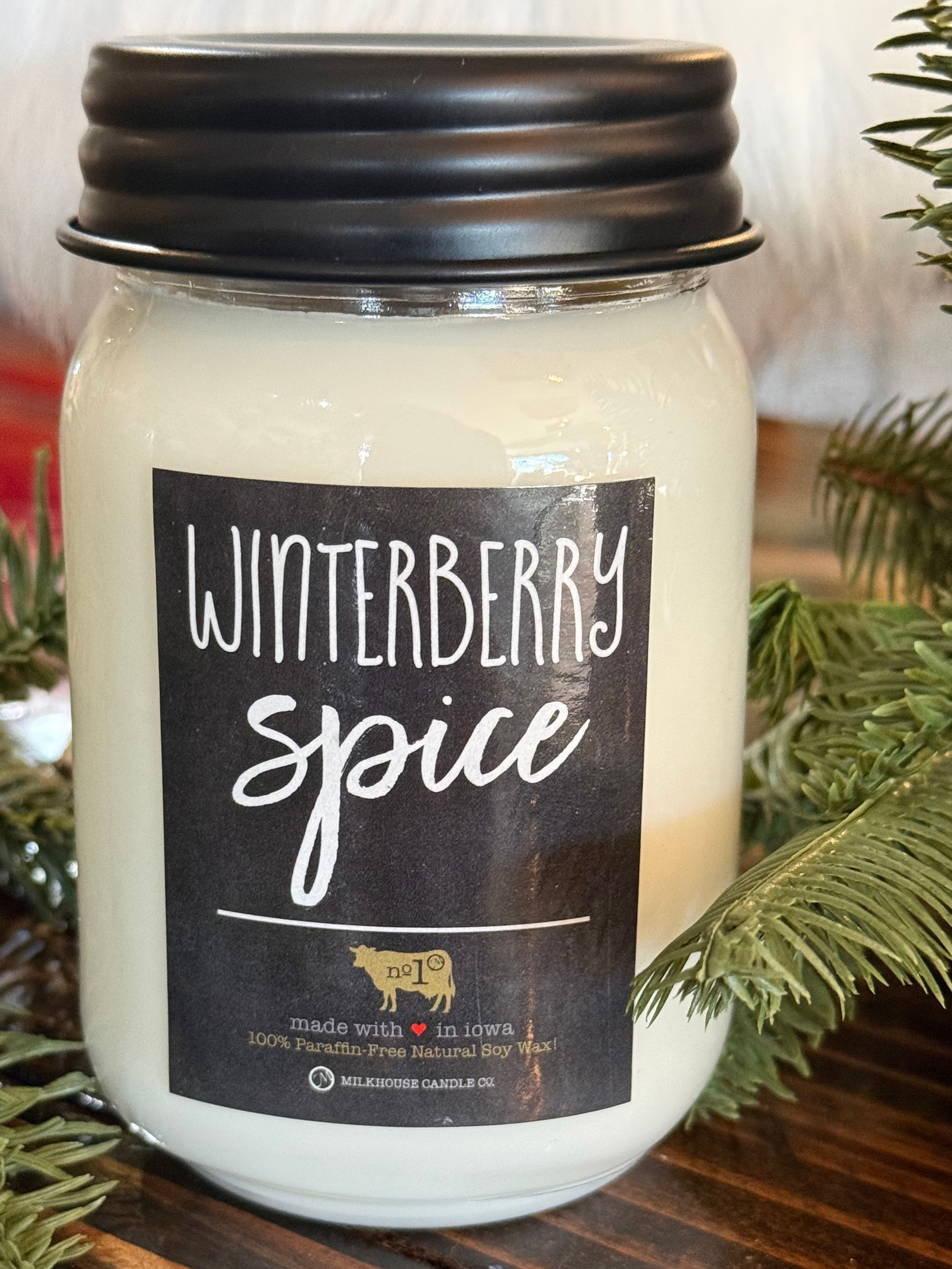 Milkhouse Candle ~ Winterberry Spice
