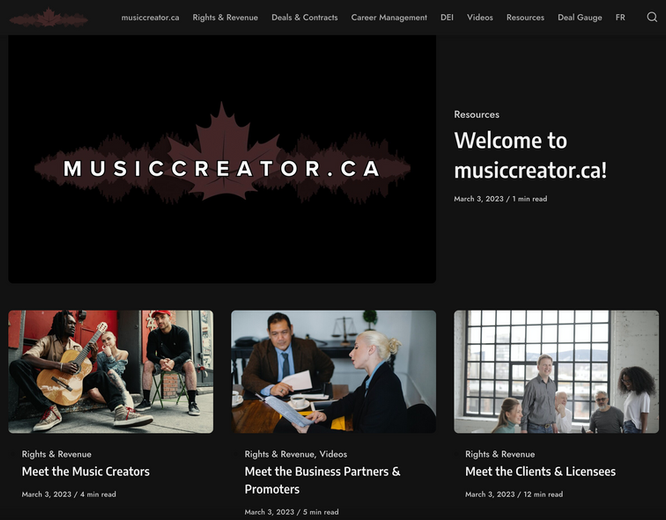 Screen Composers Guild of Canada: musiccreator.ca