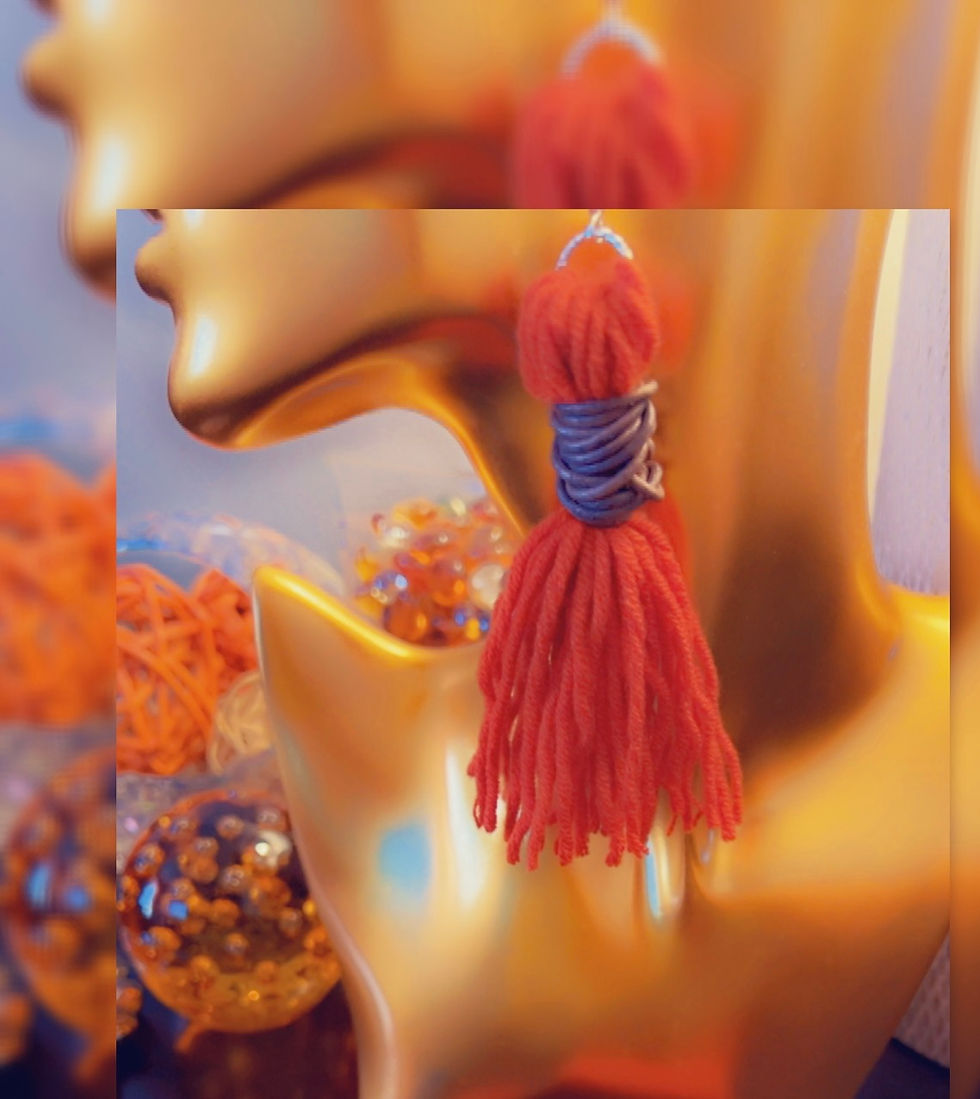 Thumbnail: ORANGEY ORANGE EARRING 
