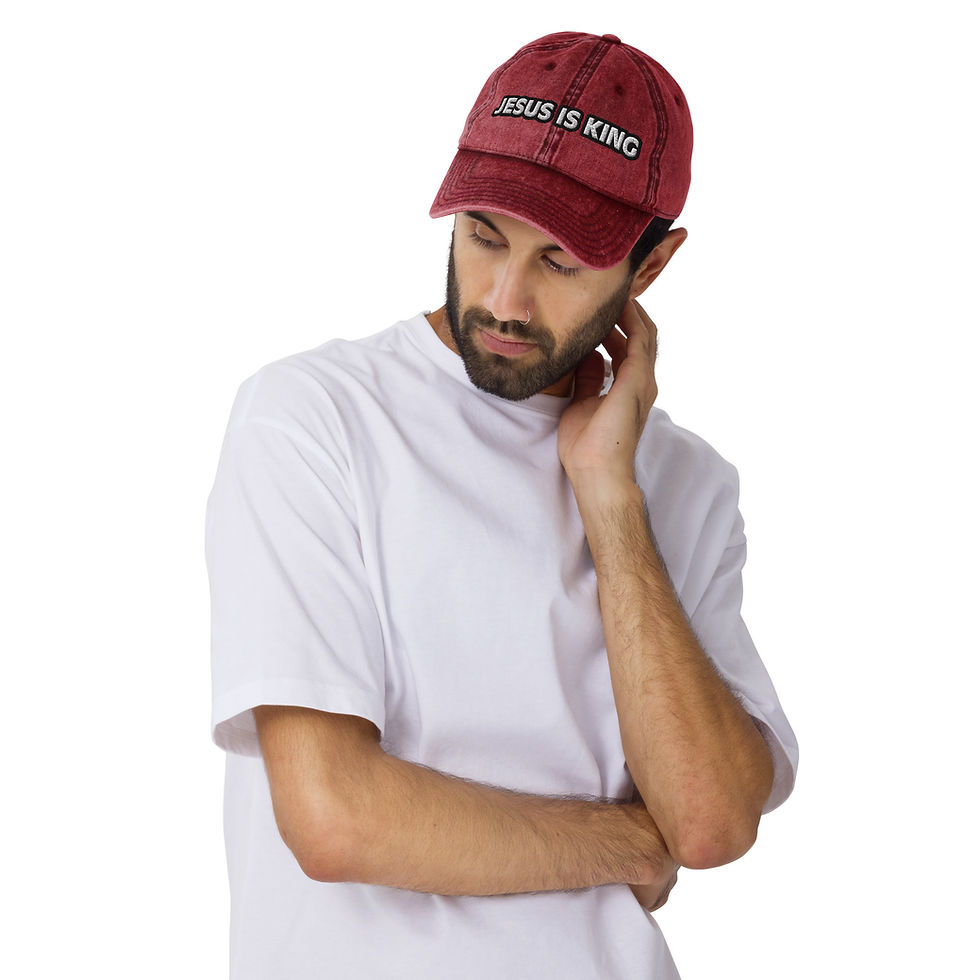 Thumbnail: Jesus is King Vintage Cotton Twill Cap