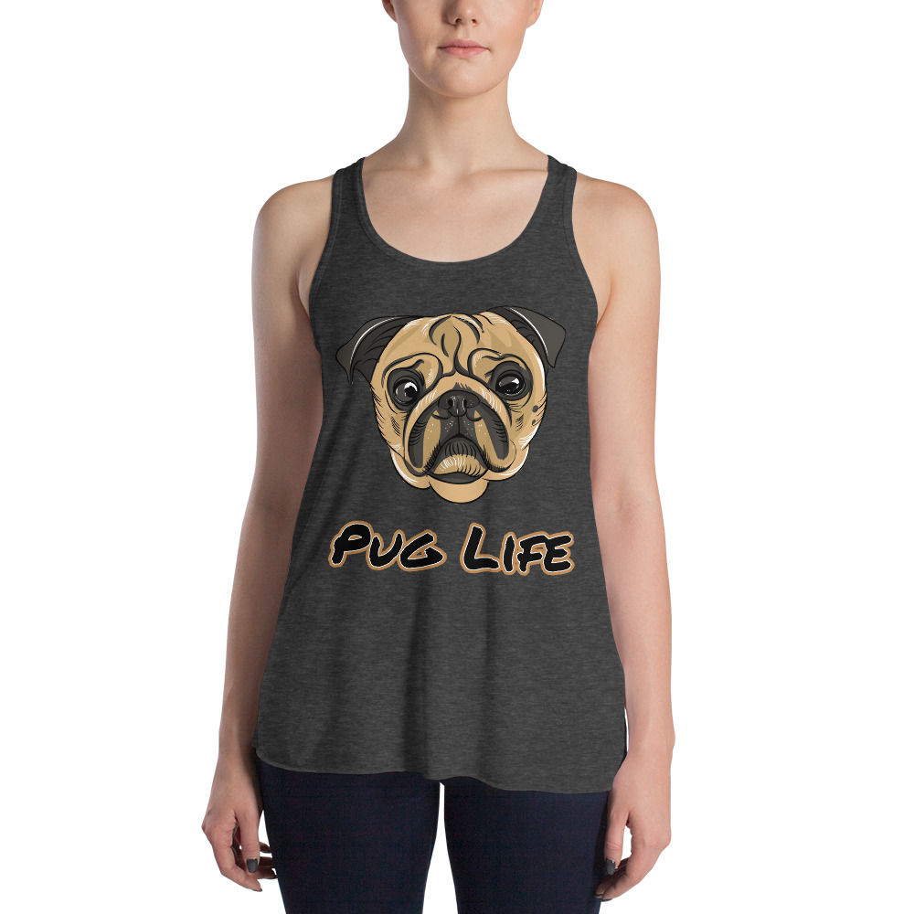 Pug Life Women's Flowy Racerback Tank