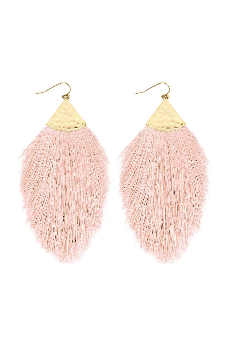 Μικρογραφία: Tassel With Hammered Metal Hook Drop Earrings