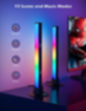 Smart Light Bars RGB Flow Gaming Light Bar with 19 Scene and Music Modes