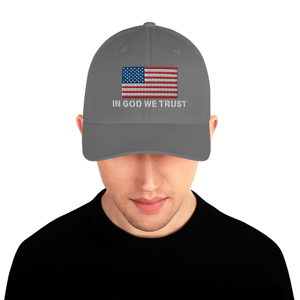 Thumbnail: In God We Trust with Cross Structured Twill Cap