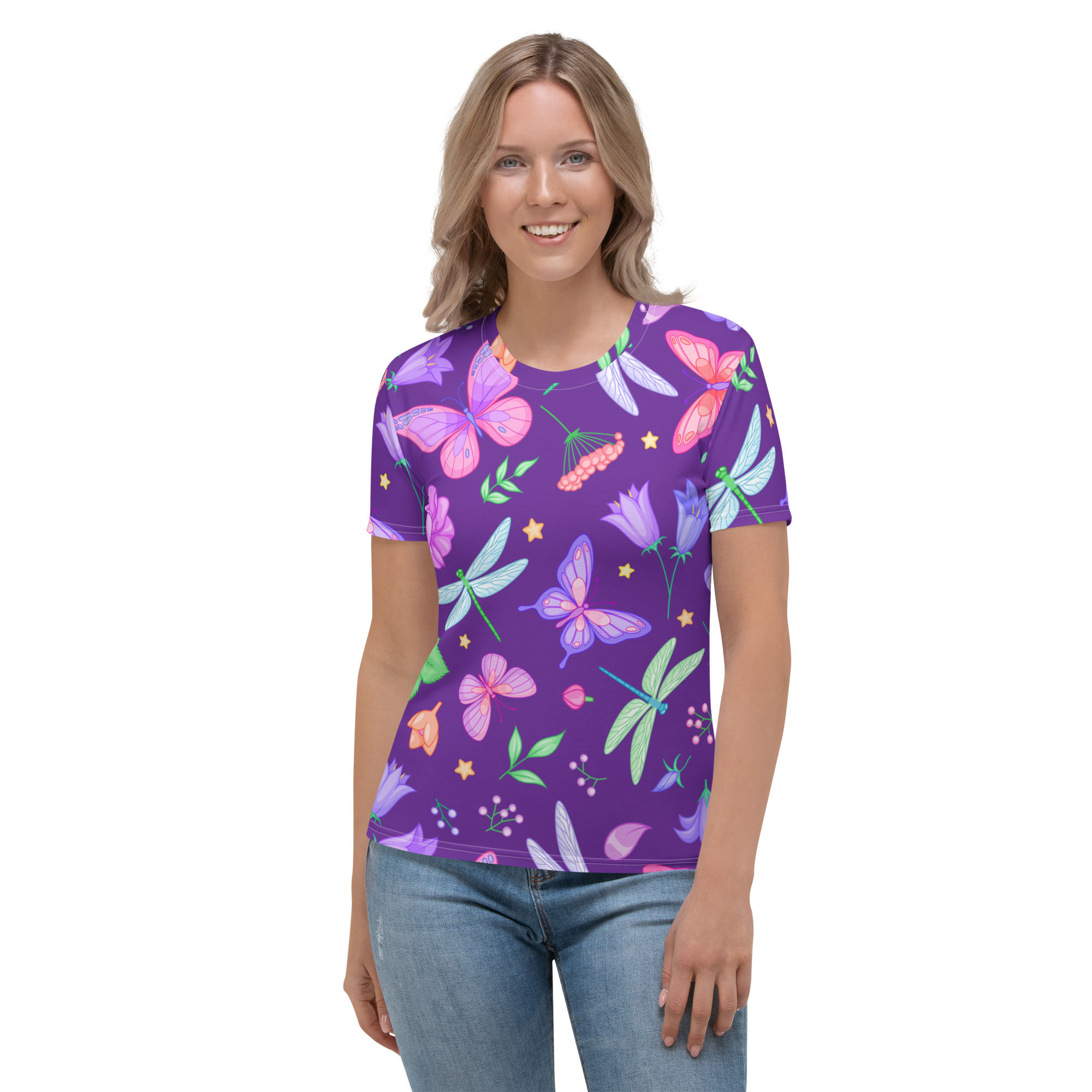 Purple Butterfly Oasis Women's Premium T-SHIRT
