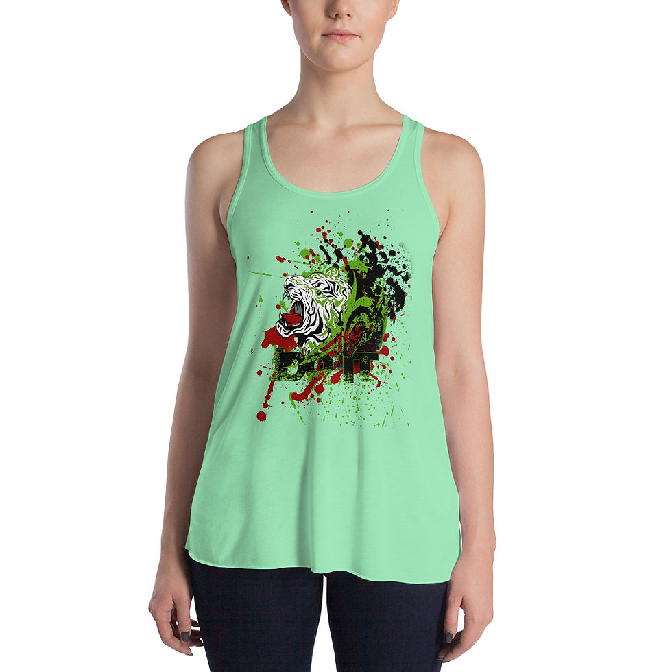 Miniatyrbilde: Do It / White Tiger Women's Flowy Racerback Tank