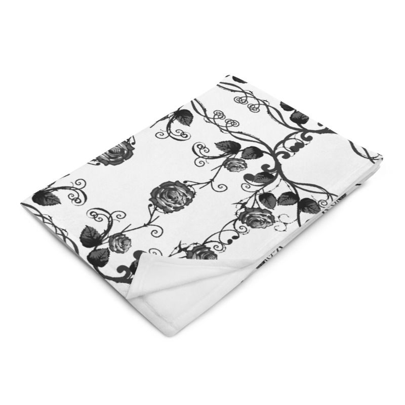 Thumbnail: Night Rose Soft Throw Blanket