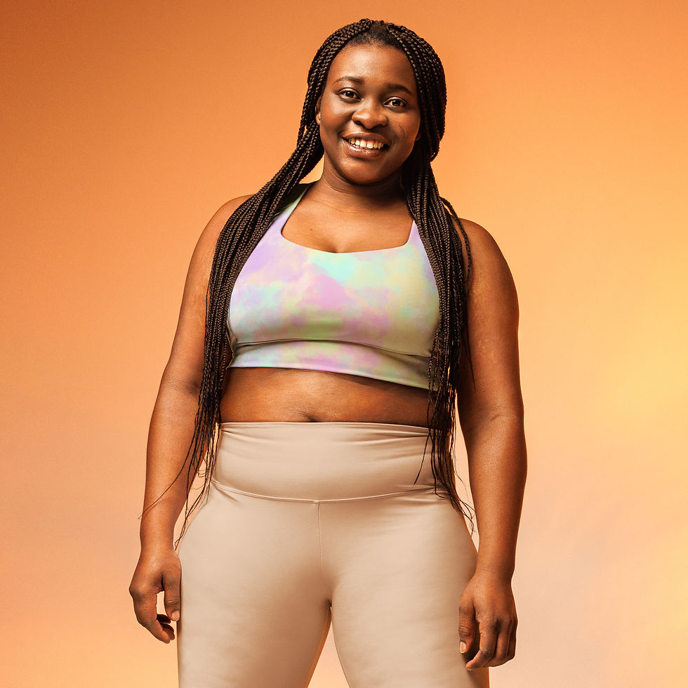 Thumbnail:  Color Burst Pastel Longline Sports Bra