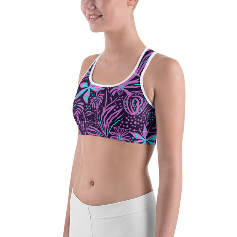 Thumbnail: Purple Oasis Sports Bra