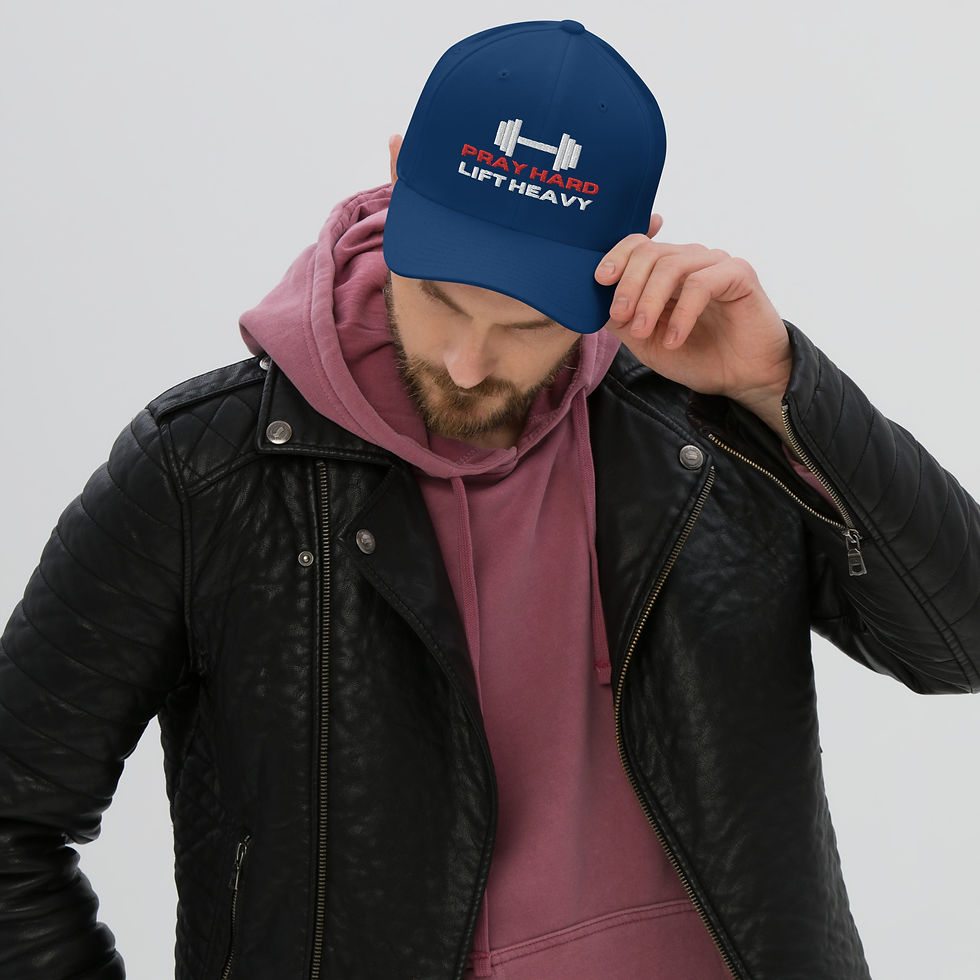 Thumbnail: Pray Hard Lift Heavy Structured Twill Cap