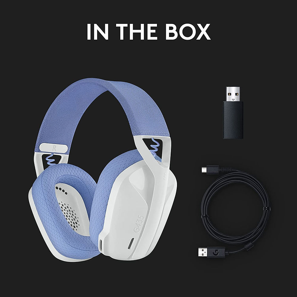 Thumbnail: Logitech G435 LIGHTSPEED and Bluetooth Wireless White Gaming Headset