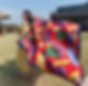 Tropical Red Pattern Open Front Kimono