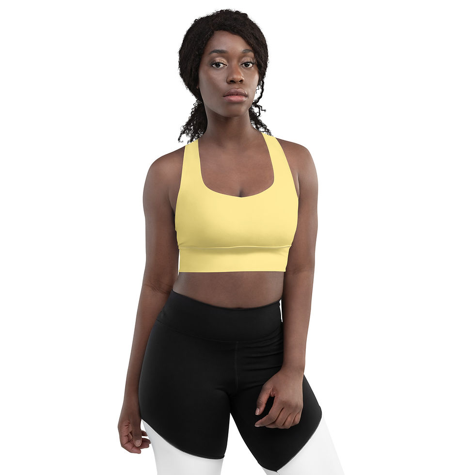 Thumbnail: Banana Yellow Longline Sports Bra