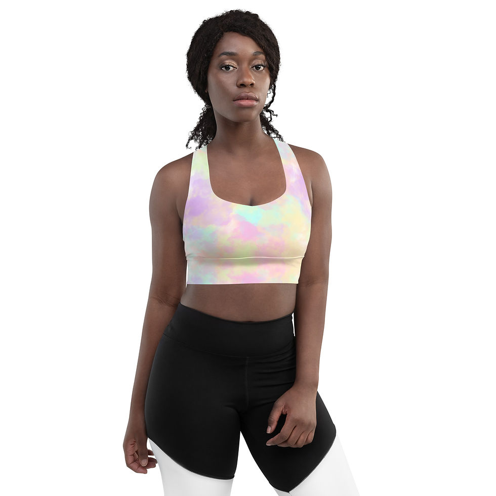 Thumbnail:  Color Burst Pastel Longline Sports Bra