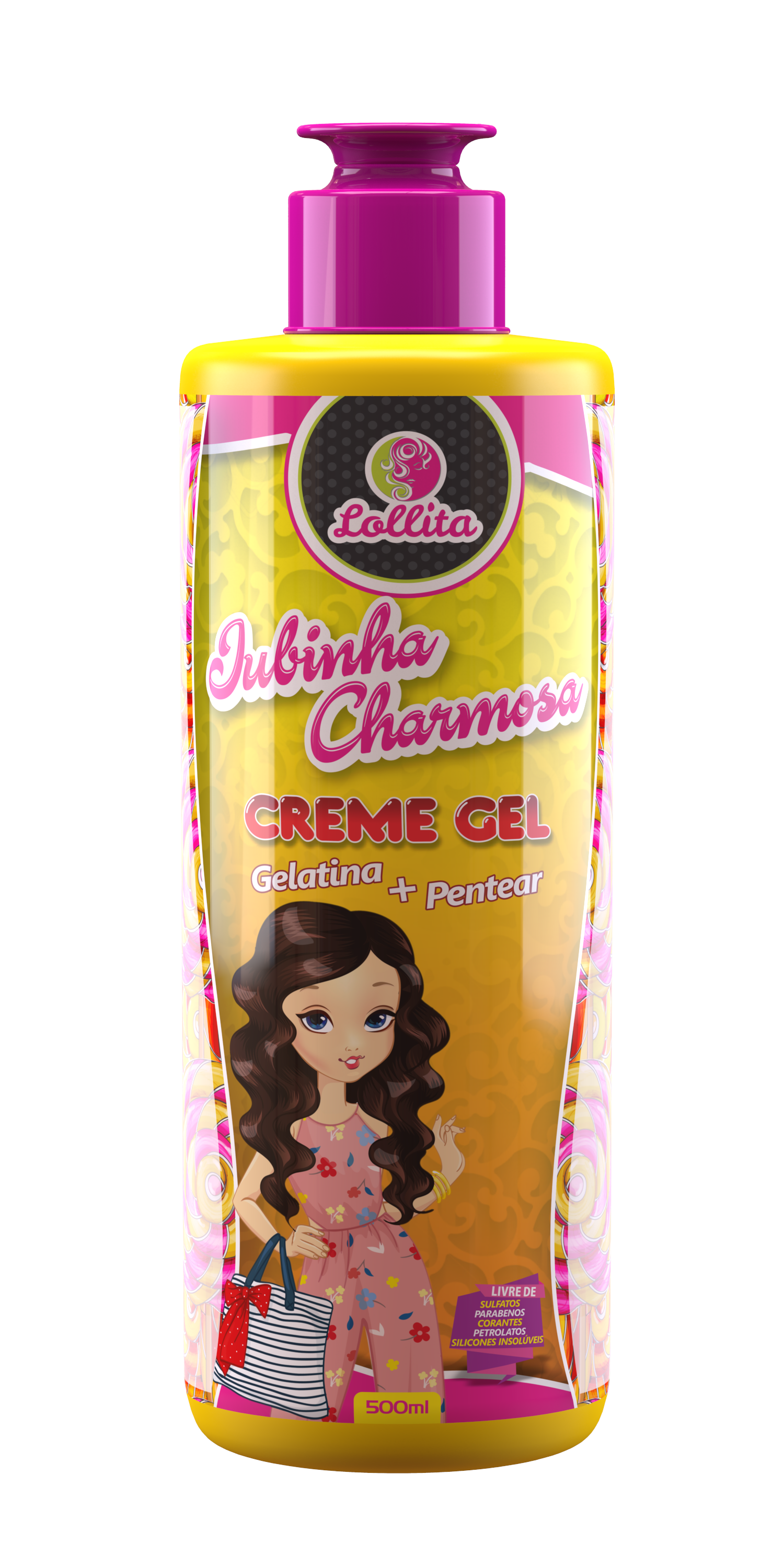 Creme de Pentear em Gel  Infantil Lollita Jubinha Charmosa- 500ml
