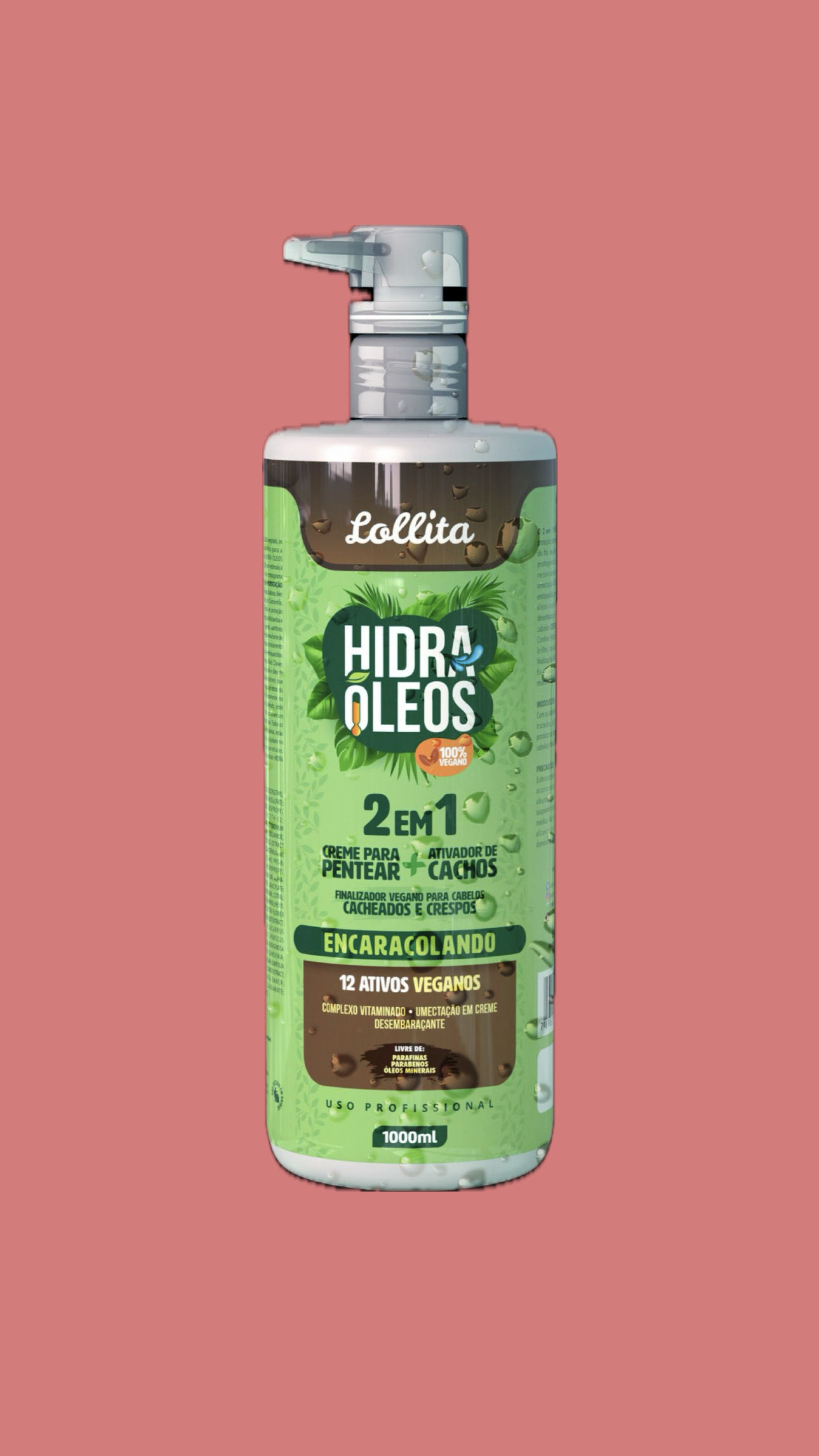 Creme de Pentear + Ativador de cachos 2 em 1 Hidra Óleos 1000ml