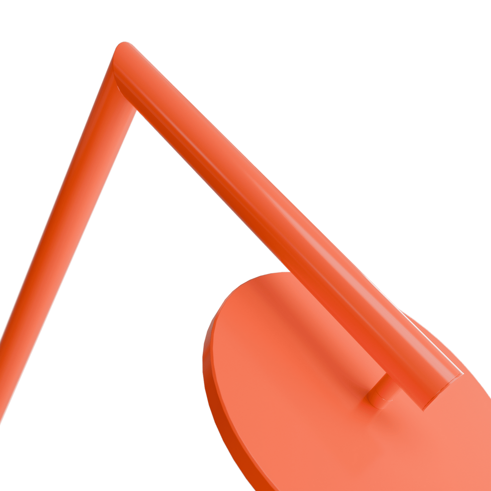 Miniaturbild: Premium Außendusche in Orange aus pulverbeschichtetem Edelstahl - Draufsicht 1