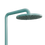 Miniaturbild: Edelstahl Außendusche in Pastellblau mit Kalt- und Warmwasseranschluss - Seitenansicht