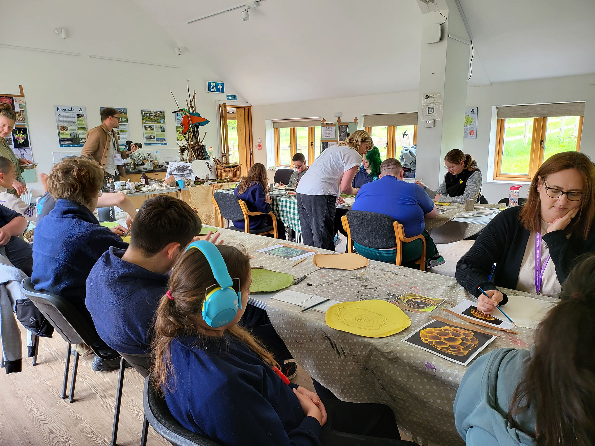 Students and teachers in classroom work on projects Brave Adventures with Squirrel Class. FairmeadSchool