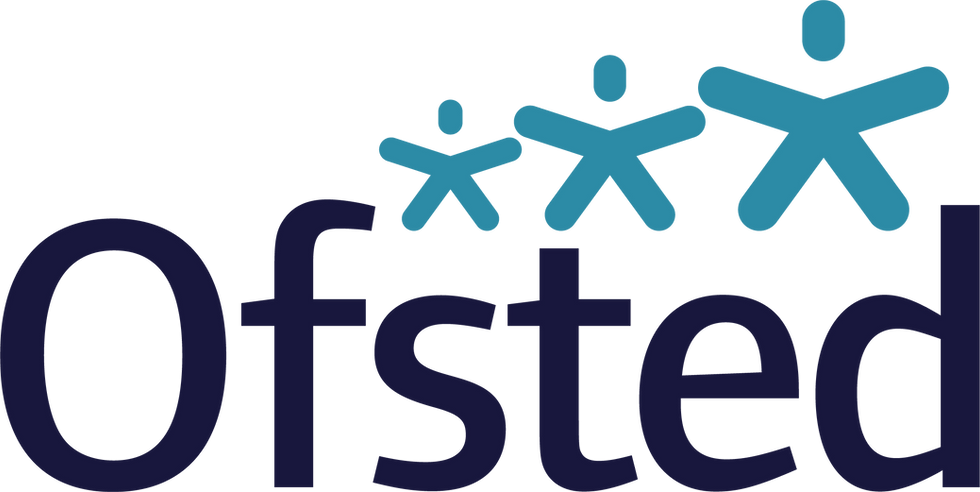 Ofsted logo with three figures and text, for inspection reports.