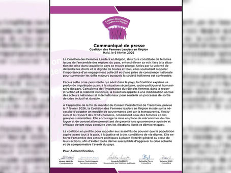 La Coalition des femmes leaders en région interpellent l’État et appellent à un sursaut collectif