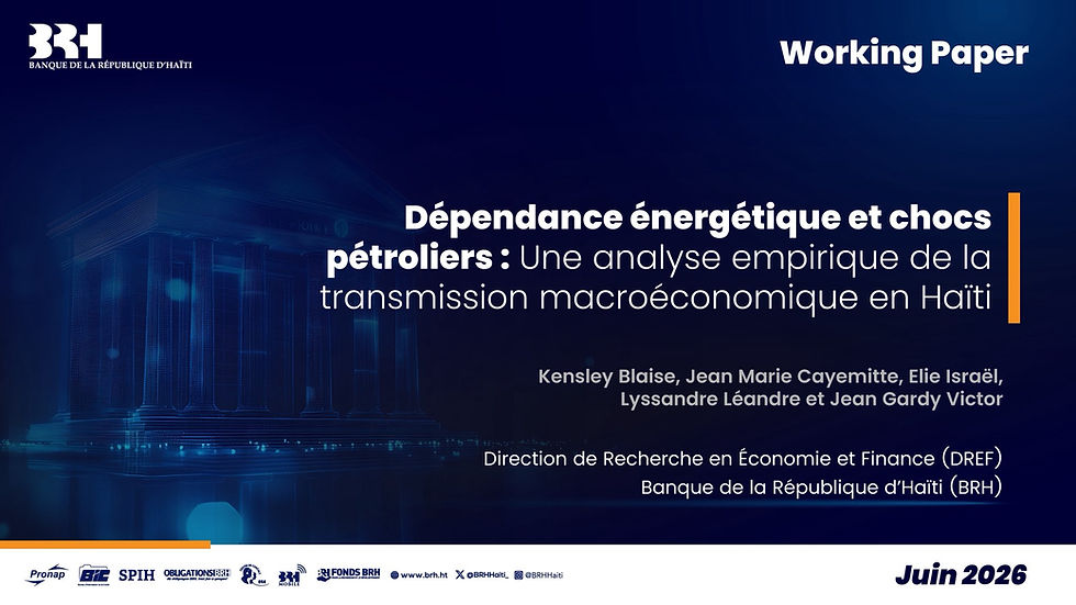 La BRH publie une étude sur l’impact des chocs pétroliers sur l’économie haïtienne