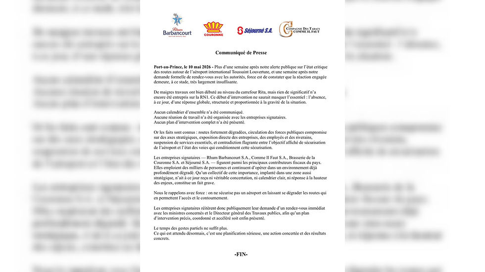 Alerte des entreprises sur l’état des routes autour de l’aéroport