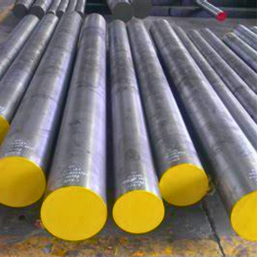 Create a realistic, high-quality image showcasing Alloy and Carbon Steels. Feature real te