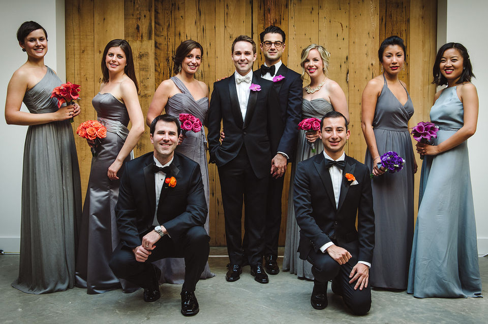 baby bridal wedding bouquets silver grey silk bridesmaid dresses with colorful flowers bold flowers