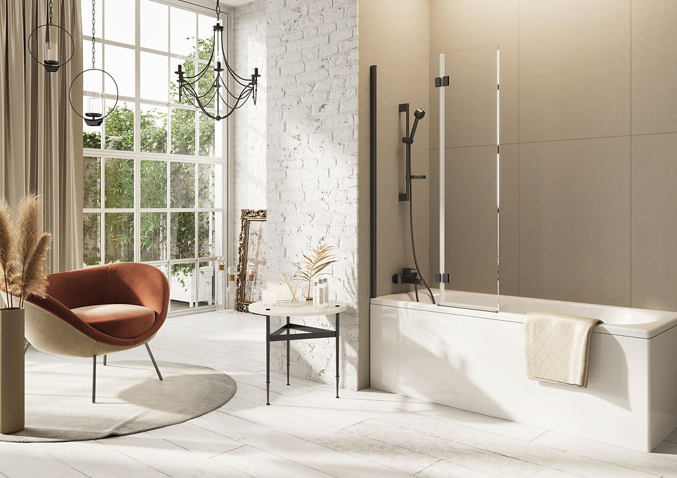 Thumbnail: Thalia Inward Opening Bath Screen