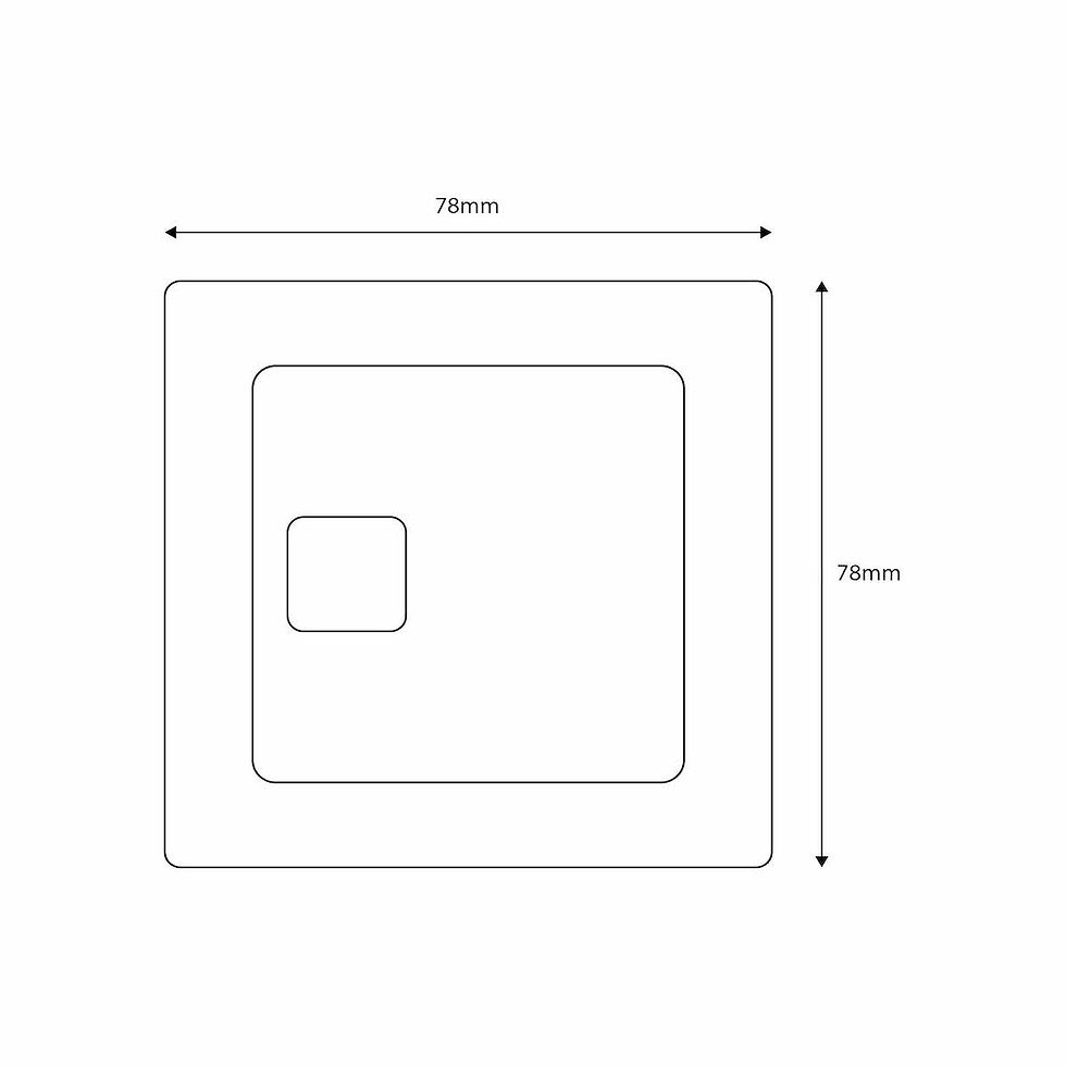 Thumbnail: Square Black Dual Flush Button